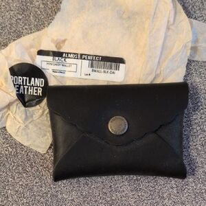 Portland Leather Black Mini Wallet